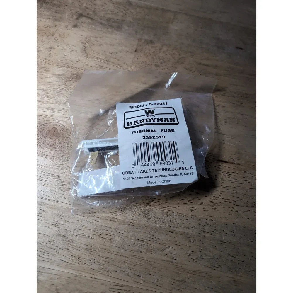 WEN‎ Handyman Q-D0031 Dryer Thermal Fuse (part 3392519)